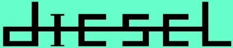 1999 Ford Taurus - The word DIESEL is displayed in a stylized font on a solid teal background.