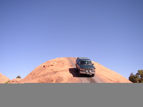 1996 Ford Bronco - Coming down the "baby Lion's back" Moab May 2003