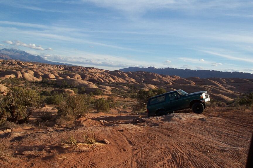 Moab, December 2003 on Hell's Revenge.