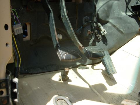 1983 Ford Bronco - This old high beam switch is now my clutch switch defeat so I can still drive on the starter if I have to. It's out of the way under the br…