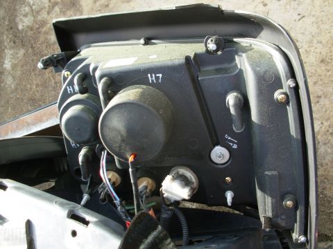 1983 Ford Bronco - The stock marker & turn bulb holders lock into the back of the headlight housing below the main bulbs so it's almost sealed. I labelled the…