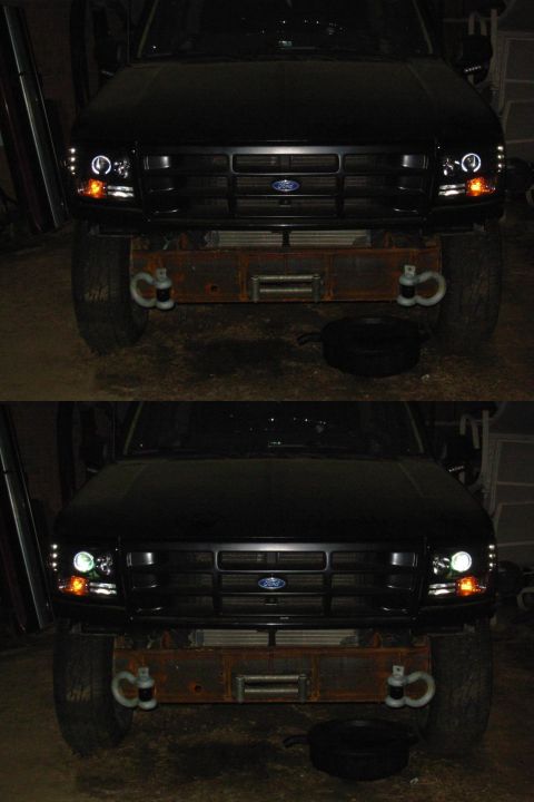 1983 Ford Bronco - The flash from the camera ruins the effect - they actually look a LOT better IRL. All of my trucks' lights came from this seller: black htt…