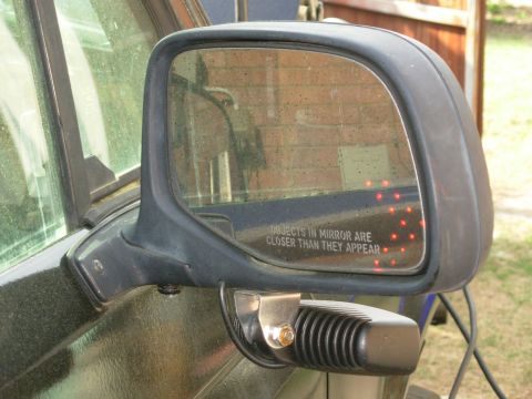 1983 Ford Bronco - OBJECTS IN MIRROR ARE CLEANER THAN THEY APPEAR So that's a heated signal power mirror with puddle lamp & off-road light that fits '80-96 F-…