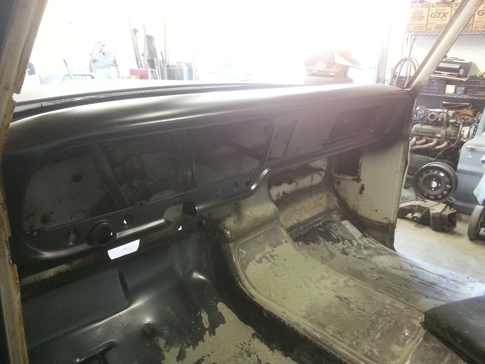 1967 Ford F-100 interior dashboard and floor