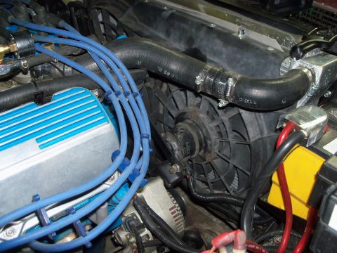 1979 Ford Ranchero - Installed '96 Ford Windstar dual electric fan housing. Used 2 Derale fan controllers with separate screw-in temperature sending units. One…