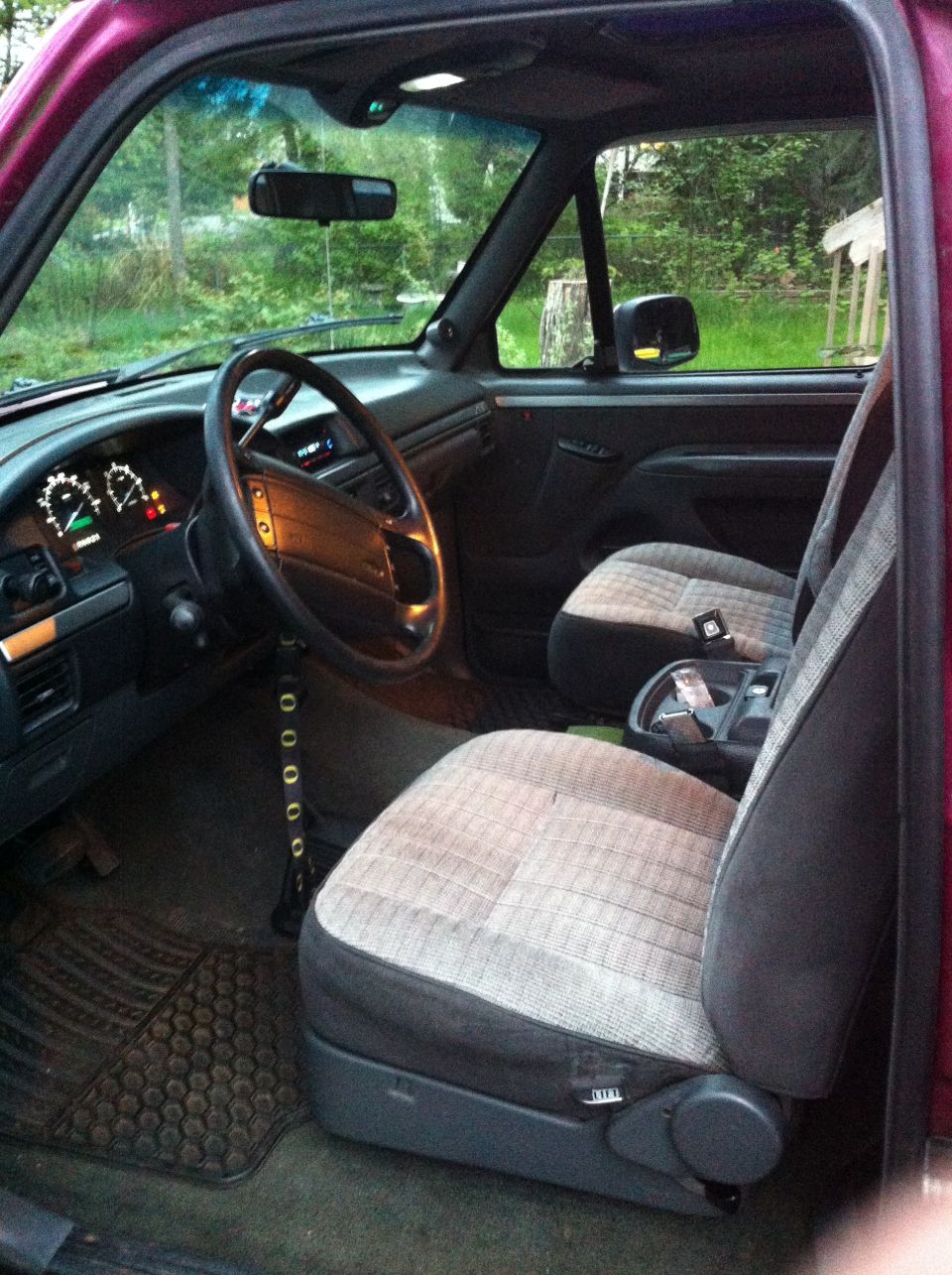 buckets seats and console from an 89' Bronco. Much better than the old ones.