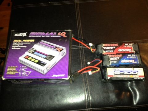 1986 Ford Bronco - A "Sigma IQ" dual power intelligent battery manager is shown with three RC LiPo batteries.
