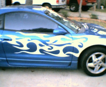 1995 Mitsubishi Eclipse - D-rails Vinal Flame graphics
