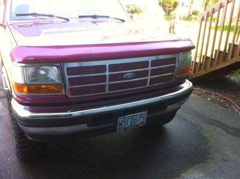 1992 Ford F-150 - Powerstoke bumper. This one has some dings. *Found another one in almost perfect shape and put it on.