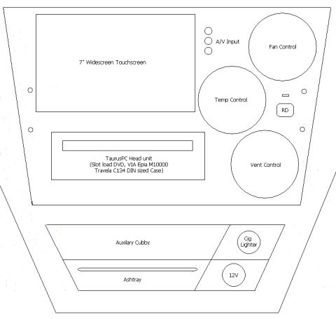 2001 Ford Taurus - Redesigned Center Console