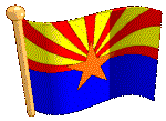 1994 Ford Bronco - Arizona state flag with sunburst and star design.