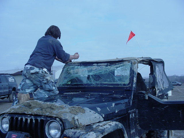 my shot again.  cooter going balistic on the windsheild.