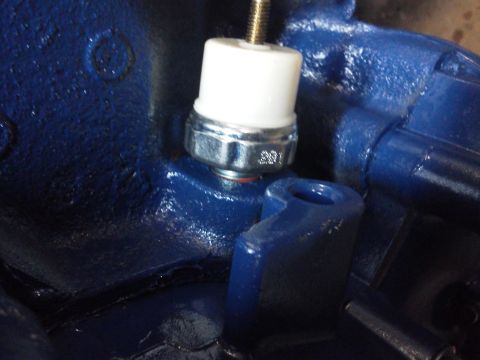 1988 Ford Bronco - Oil pressure sending unit with visible part number marking.