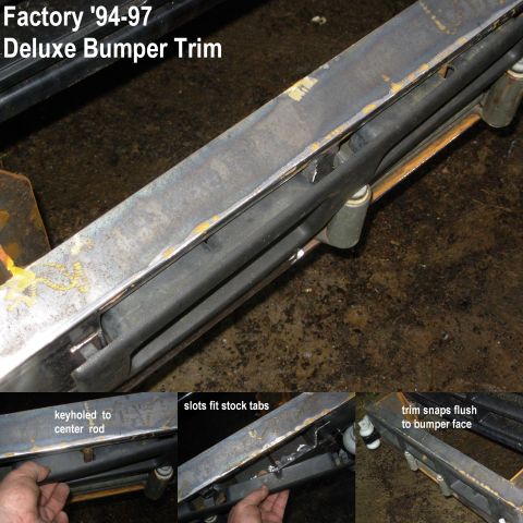 1983 Ford Bronco - The plating on the front face includes slots for this turbo-diesel (& high-trim) bumper pad. It will help this bumper look more like it bel…