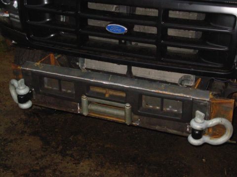 1983 Ford Bronco - With the front plating & the structure that holds it in place, the center section of the bumper is now honeycombed, making it even stronger…