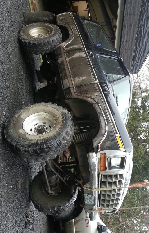 1979 Ford Bronco - This modified Ford Bronco sits high on its suspension with aggressive off-road tires.