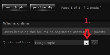 2000 Ford Crown Victoria - A screenshot of a forum's interface, displaying user activity and moderation options.