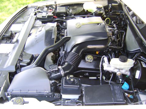 1996 Mercury Grand Marquis - Close-up view of a clean engine bay, showing the V8 engine and associated components.