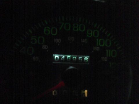 2003 Ford Crown Victoria - The odometer reads 46,956 miles on this vehicle's dashboard.