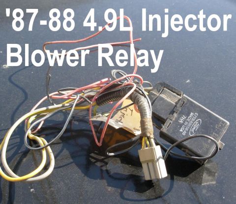 1983 Ford Bronco - '87-88 4.9L Injector Blower Relay & Pigtail The injector blower motor is powered by the relay for a maximum of 15 minutes when the ignition…