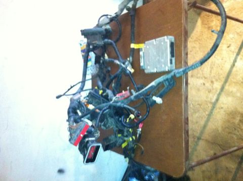 1996 Ford Bronco - A complex vehicle wiring harness and electronic control unit are displayed, likely for repair or identification.