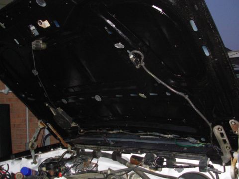 1983 Ford Bronco - The reel light now has a hood lamp harness spliced on, and the original hood lamp harness has a 2nd connector spliced on so both lights are…