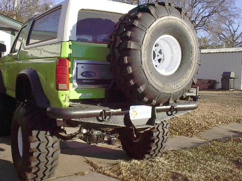 1986 Ford Bronco - Not much view out the back but have alot of space inside. Can you see the plate?