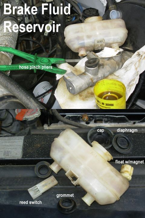 1983 Ford Bronco - '87-96 Brake Master Cylinder Reservoir There's no good way to clean these reservoirs in-place, and even removing them doesn't make it much…
