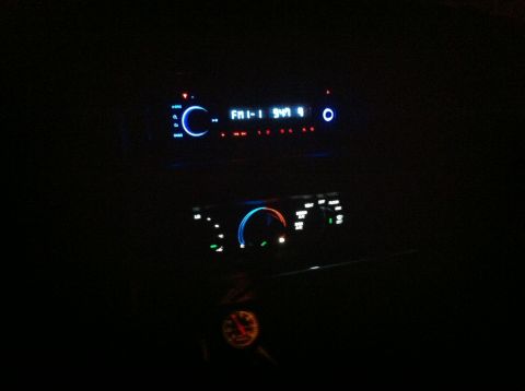 1992 Ford F-150 - Finally got the heater controls matched. Need to swap out that halogen bulb in the vacuum gauge to a LED.