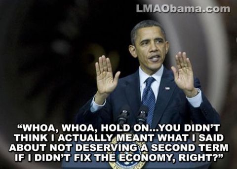 1909 Ford Model T - A meme Barack Obama speaking, with a quote about his second term and the economy.