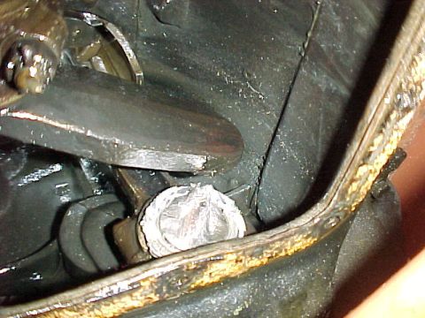 1909 Ford Model T - Close-up view of an engine part, likely from a vehicle's internal mechanism.