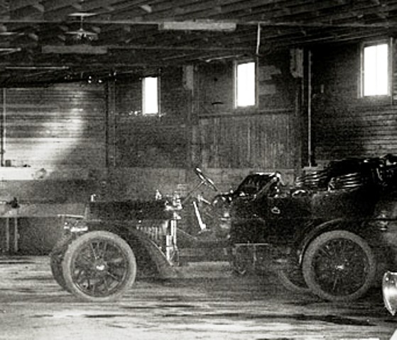 1909 Ford Model T side view in a garage