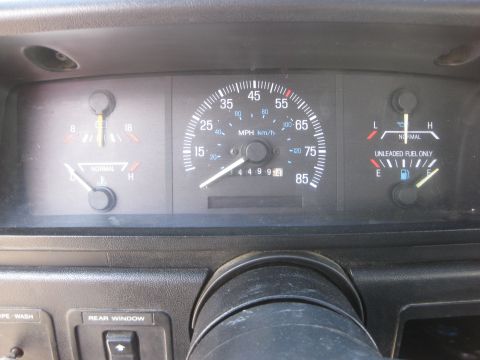 1988 Ford Bronco - Interior view of a vehicle's dashboard, displaying various gauges and an odometer reading.