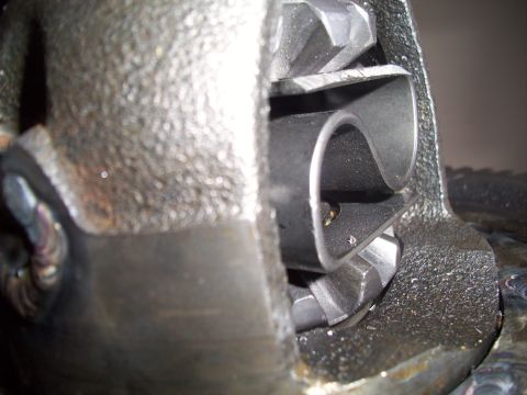 1995 Ford Probe - Close-up view of a turbocharger impeller, showing its intricate blade design within the housing.