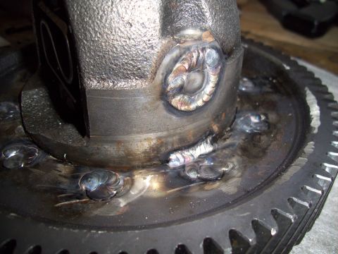 1995 Ford Probe - ring gear swap, welded rivets