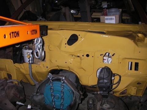 1972 Ford Ranchero - first coat on firewall / cowl gotta get this done to set an engine back in