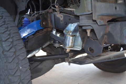 2004 Nissan Xterra - Modified suspension components are visible in this close-up view.