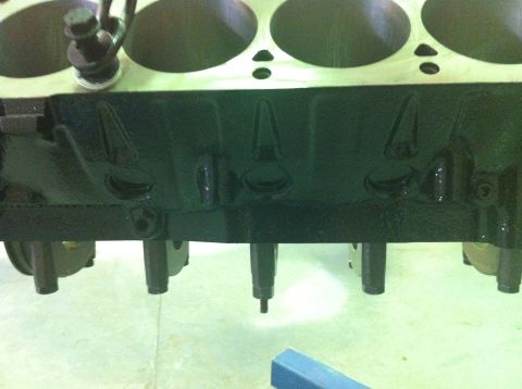 1992 Ford Bronco - Close-up view of an engine block, showing the cylinder bores and mounting points.