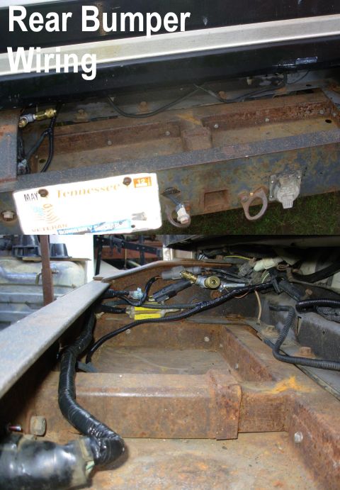 1983 Ford Bronco - I took a damaged trailer connector & a good one, and made one with longer wiring. Then I finished the license & storage box wiring, but I h…