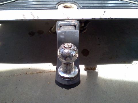 1995 Ford Bronco - Close-up view of a trailer hitch ball, a common accessory for towing.