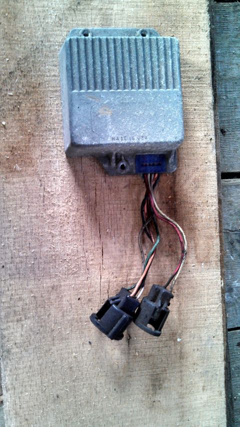 1979 Ford Bronco - This automotive ignition module, marked 'MADE IN USA', is shown with its wiring harness and connectors.