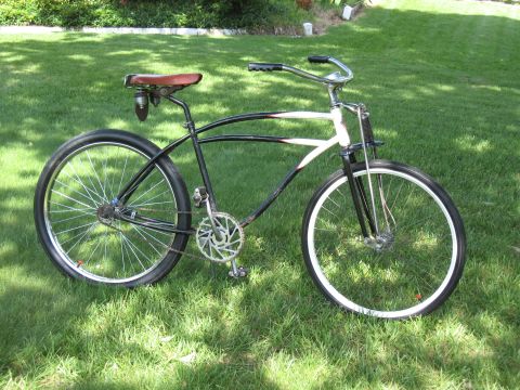 1994 Ford Bronco - A custom cruiser bicycle with a unique frame design sits on a grassy lawn.