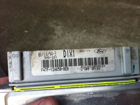 1992 Ford F-150 - Presumeably a MAF EEC-IV from 1994 F250 5.0 MAF E4OD. Code is DIZ1 or part # F4TF-12A650-BEB. It does have a J3 port, however I am unsure i…