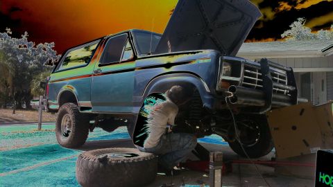 1996 Ford Bronco - while doing some welding on my truck, my friend took this picture testing special camera modes on his phone. defiantly intresting