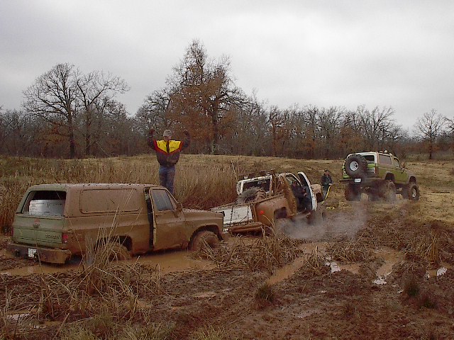 Chevy's got stuck and Hulk had to come to the rescue.