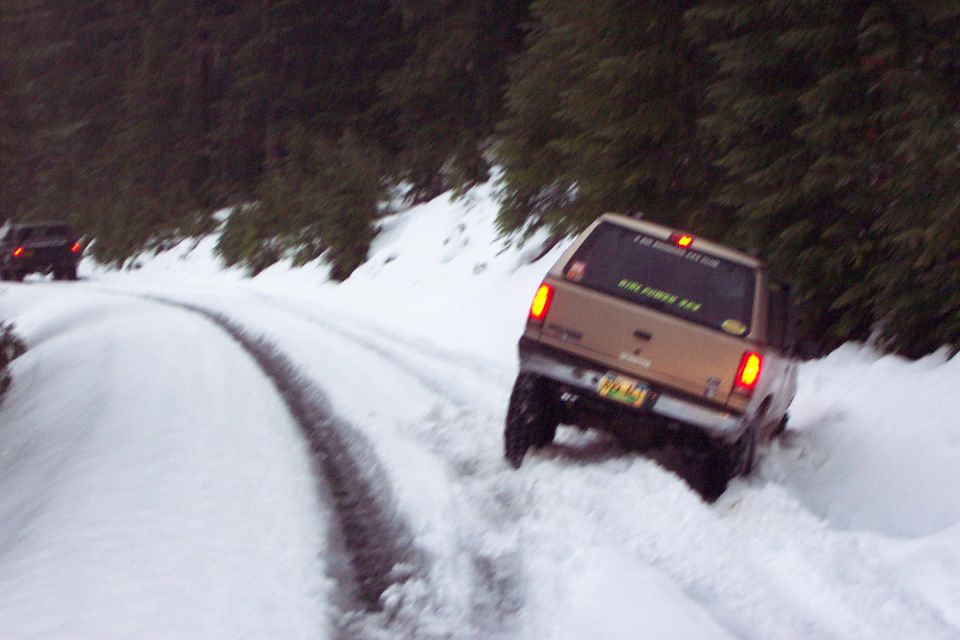 Further up the road it was Anne's turn to slide into the ditch.
  (12/13/2003)