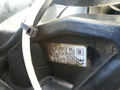 2003 Tracker Tournament - Label details for a Mercury Marine outboard motor, indicating a 2003 model year.