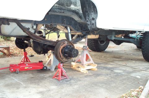 1995 Ford Bronco - just trying to get it under there...
