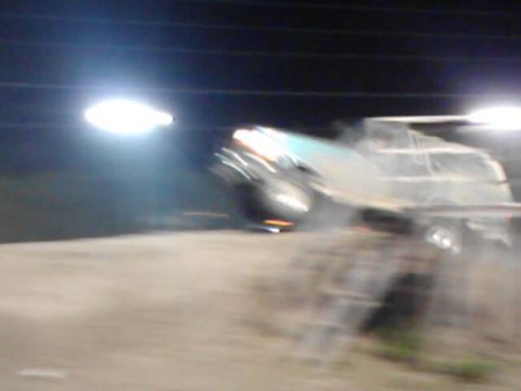1996 Ford Bronco - Jumping my truck at Trucks on the Track back before I lifted it. Still drove fine