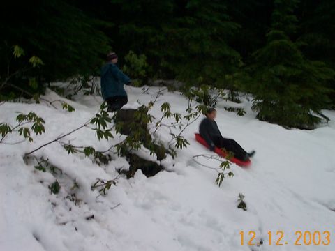 1983 Ford Bronco - Kaitlyn goes sledding
